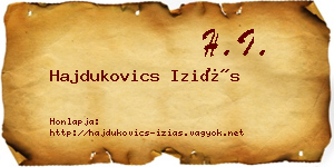 Hajdukovics Iziás névjegykártya